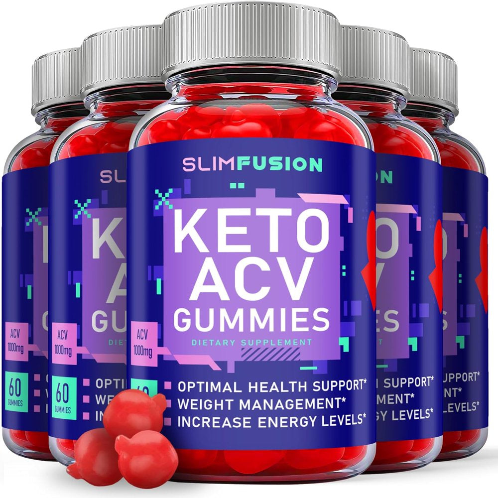 (5 Pack) Slim Fusion Keto ACV Gummies -Apple Cider Vinegar Supplement for Weight Loss - Energy & Focus Boosting Dietary Supplements for Weight Management & Metabolism - Fat Burn - 300 Gummies