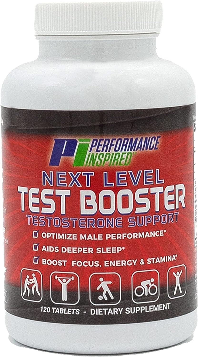 PERFORMANCE INSPIRED - Next Level Test Booster - T Booster - Test Support - Ashwagandha Root Extract - 120 Count