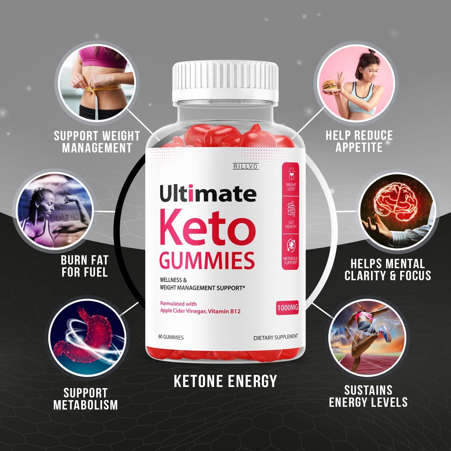 (5 Pack) Ultimate Keto Gummies Max Potency Ultimate Keto Gummy Advanced Formula (300 Gummies)