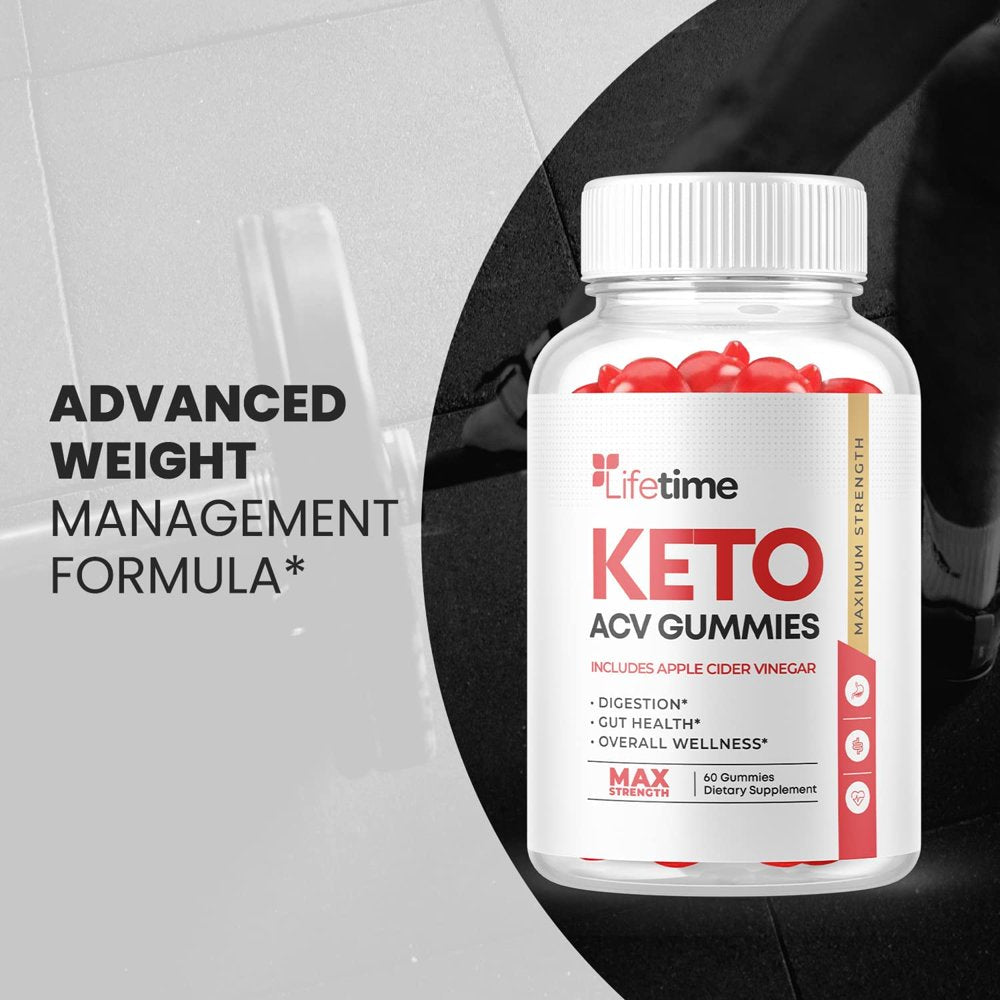 (1 Pack) Lifetime Keto ACV Gummies - Supplement for Weight Loss - Energy & Focus Boosting Dietary Supplements for Weight Management & Metabolism - Fat Burn - 60 Gummies