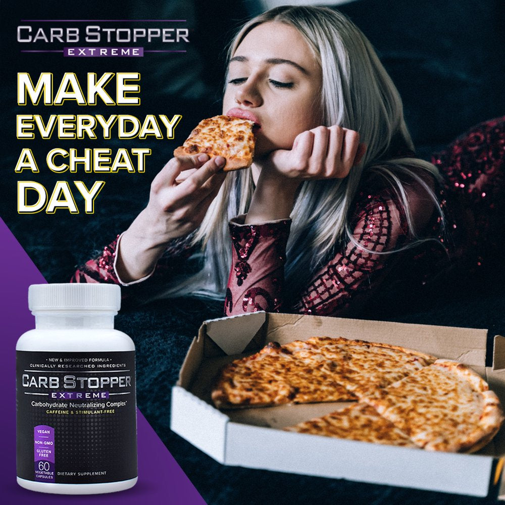 Carb Stopper Extreme Diet & Weight Loss Starch Blocker Pills to Neutralize Carbohydrates, 60 Gluten Free Caps