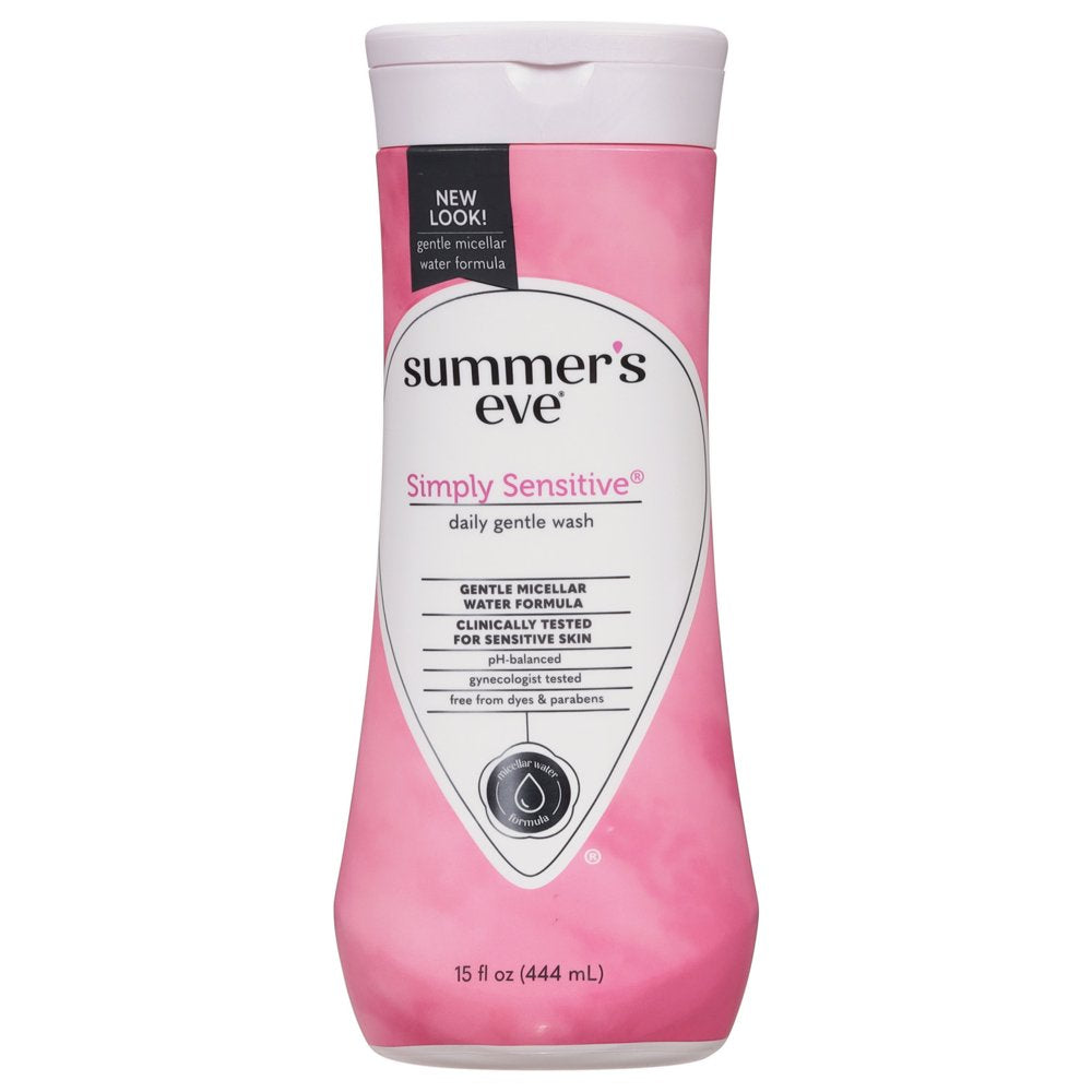 Summer’S Eve Simply Sensitive Daily Feminine Wash, Removes Odor, Ph Balanced, 15 Fl Oz