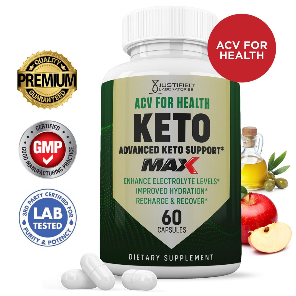 ACV for Health Keto ACV MAX Pills 1675Mg Dietary Supplement 60 Capsules