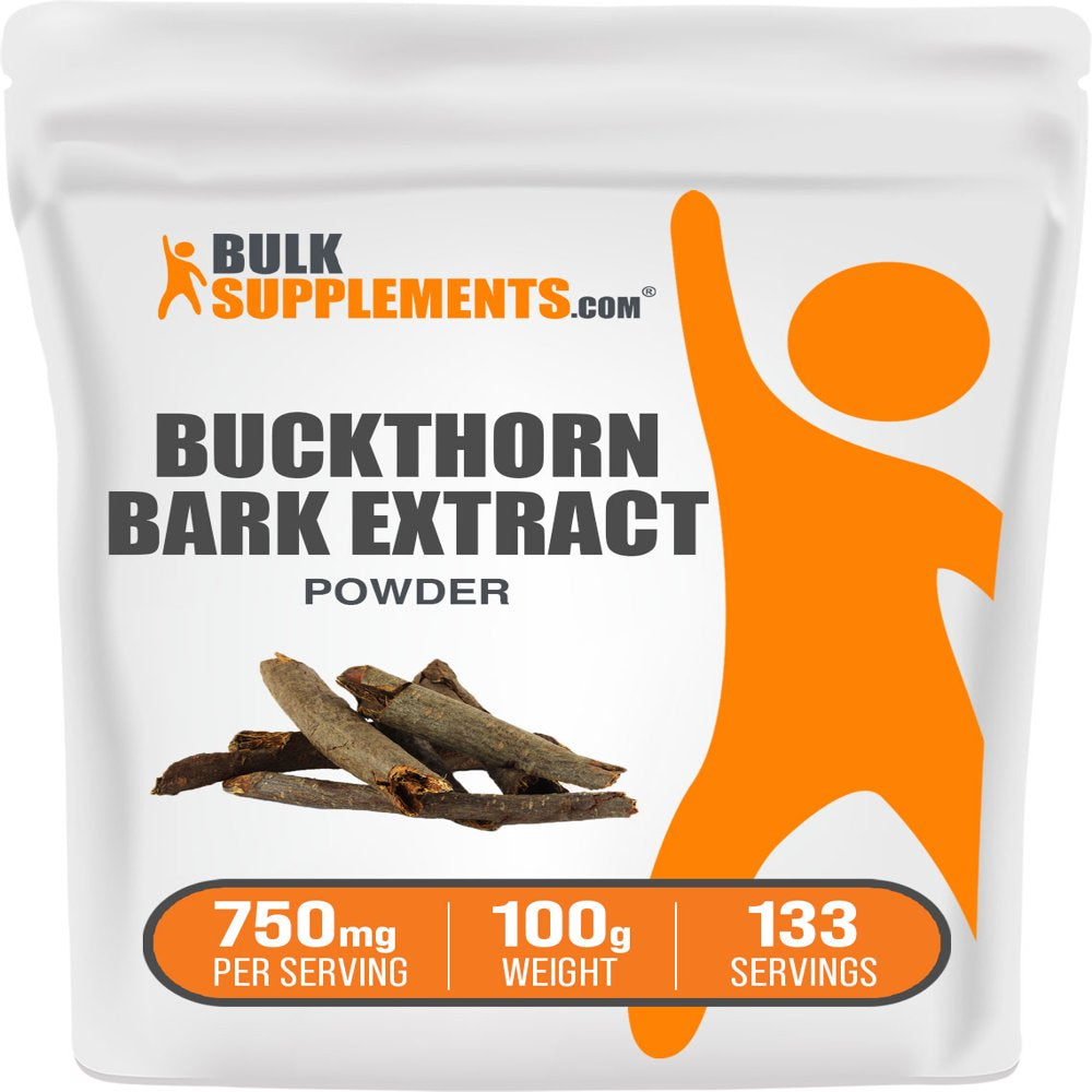 Bulksupplements.Com Buckthorn Bark Extract Powder, 750Mg - Supplements for Digestive Support (100G - 133 Serv)