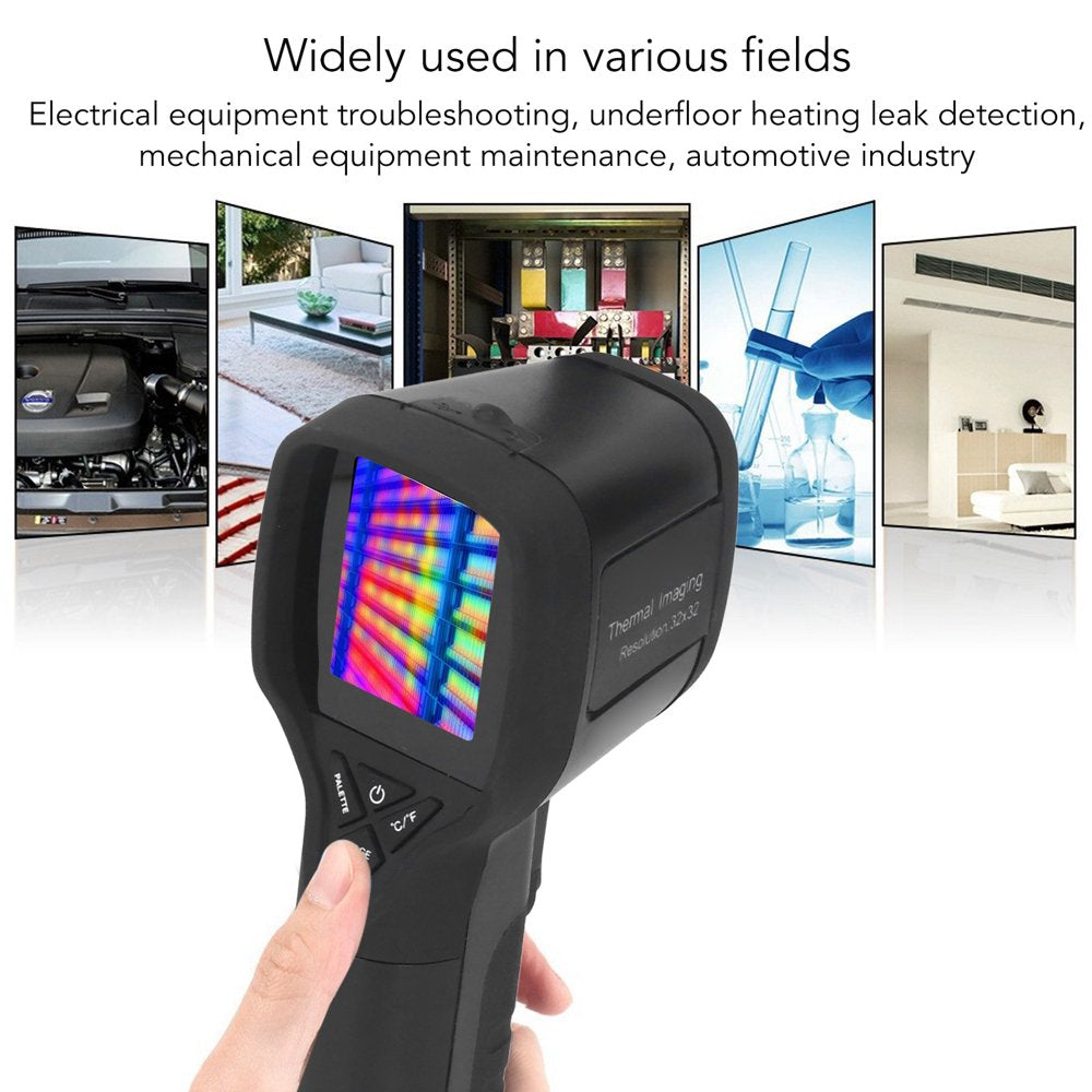 Thermal Imaging Camera, 32 X 32 Resolution High Temperature Tracking Infrared Thermal Imager 100-240V Accurate Measurement for Leakage Detection