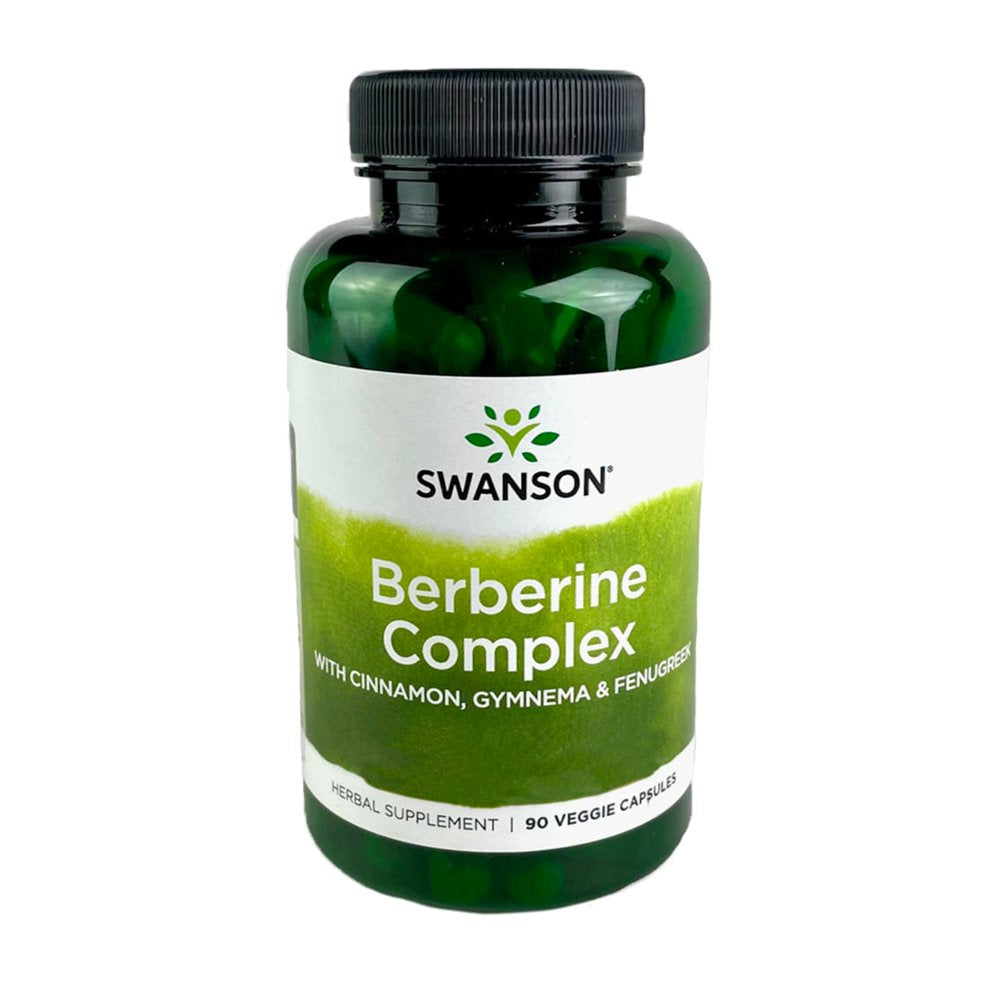 Swanson Berberine Complex with Cinnamon, Gymnema & Fenugreek - Herbal Supplement Promoting Cardiovascular Health, Blood Sugar Support, and Healthy Glucose Metabolism - (90 Veggie Capsules)