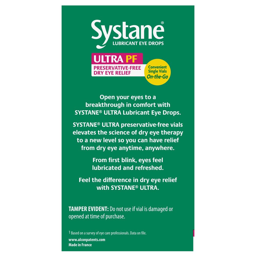 Systane Ultra Lubricant Single-Use Eye Drop Vials, 60 Count