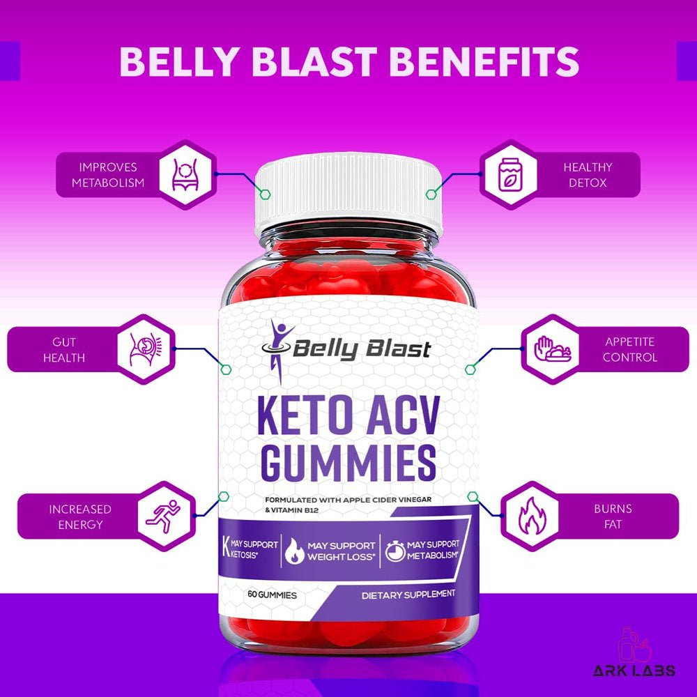 (3 Pack) Belly Blast Keto ACV Gummies - Apple Cider Vinegar Supplement for Weight Loss - Energy & Focus Boosting Dietary Supplements for Weight Management & Metabolism - Fat Burn - 180 Gummies