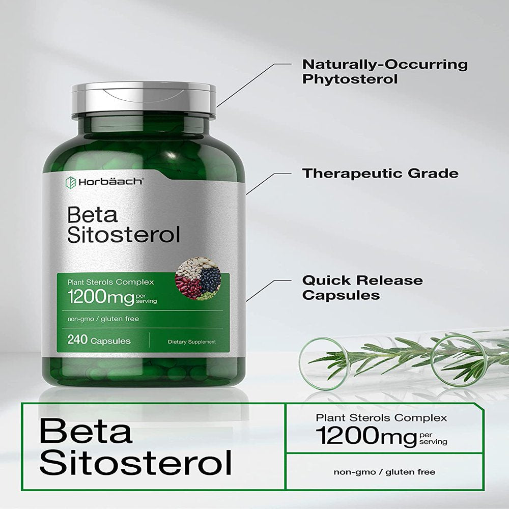 Beta Sitosterol 1200Mg | 240 Capsules | Mega Strength | by Horbaach
