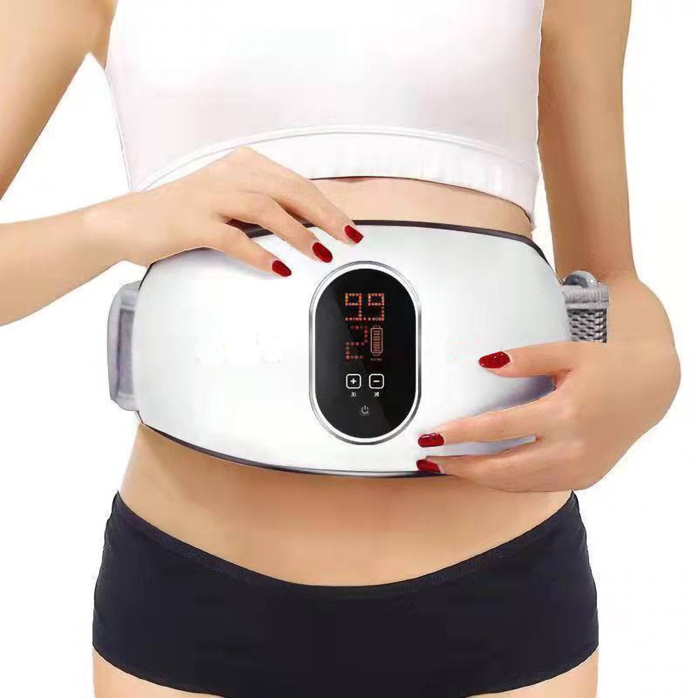 Slimming Belt Weight Loss Belt Massage Belt Slimming Belt Portable Weight Loss Machine Electrical Vibrating Abdominal Massager with 3 Mode for Women Green