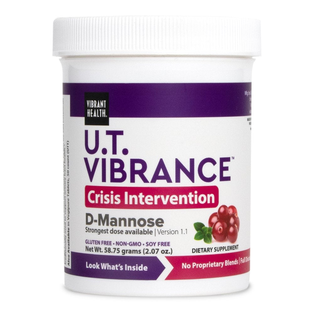 Vibrant Health U.T. Vibrance, D-Mannose Version 1.1, 2.07 Oz (58.75 G)