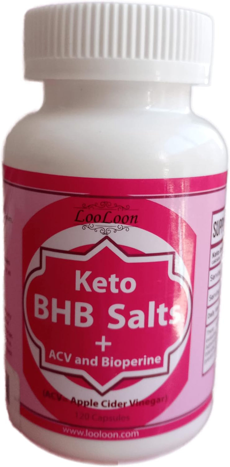 Advanced Ketosis Supplement Made of Bioperine, ACV and 4 Exogenous Ketone Salts; Apple Cider Vinegar with Bioperine and 4 Keto Salts Capsules, 120 Caps: Fast Acting Keto Bhb Salts