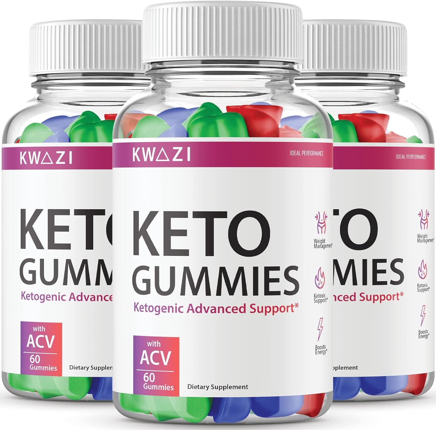 (3 Pack) Kwazii Keto Gummies Keazi Kwazi (180 Gummies)