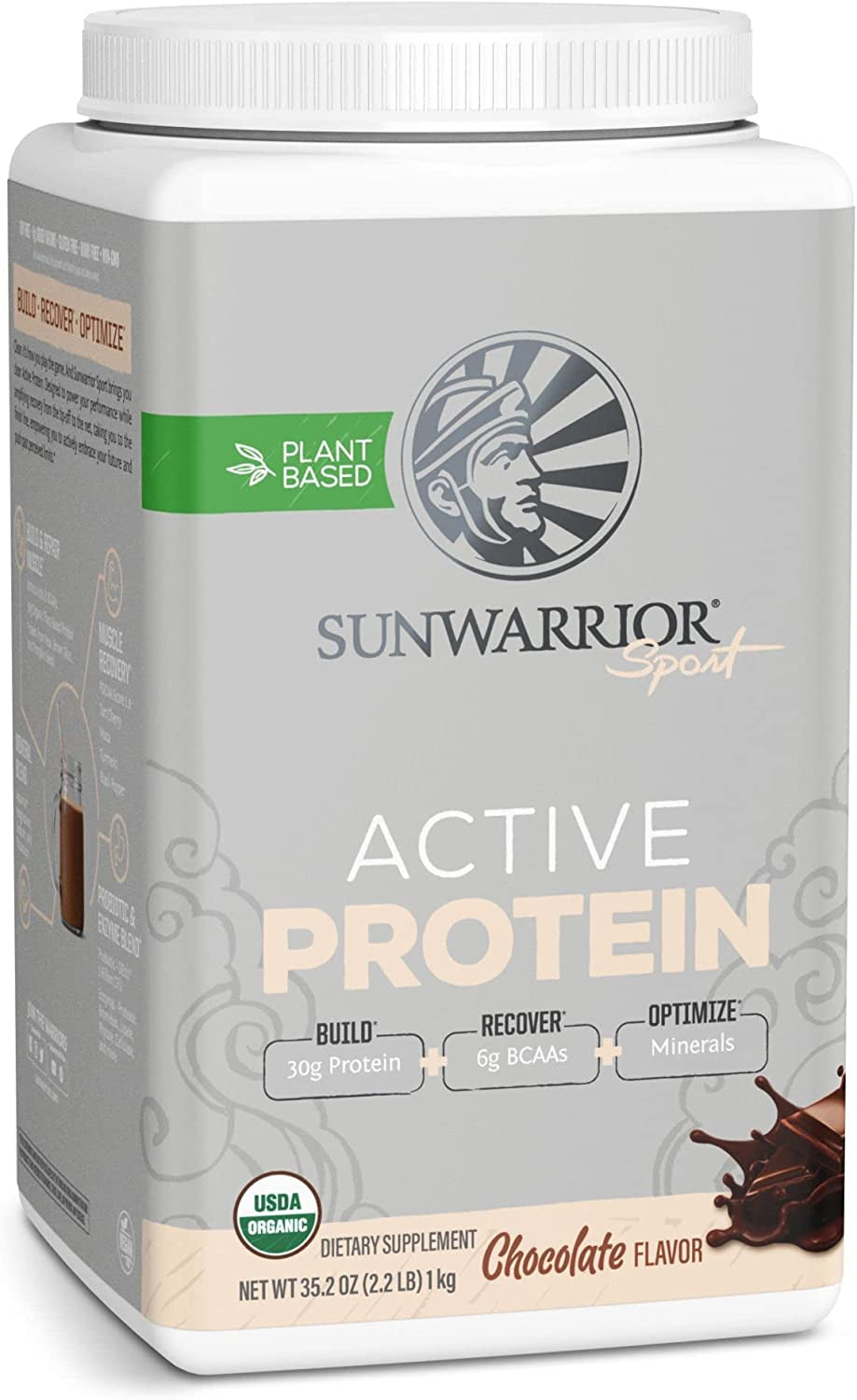 Sunwarrior Vegan Active Protein Powder - High Performance & Sugar Free & Vegan Active Creatine Monohydrate