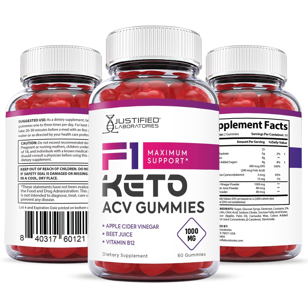 (10 Pack) F1 Keto ACV Gummies 1000MG Dietary Supplement 600 Gummys