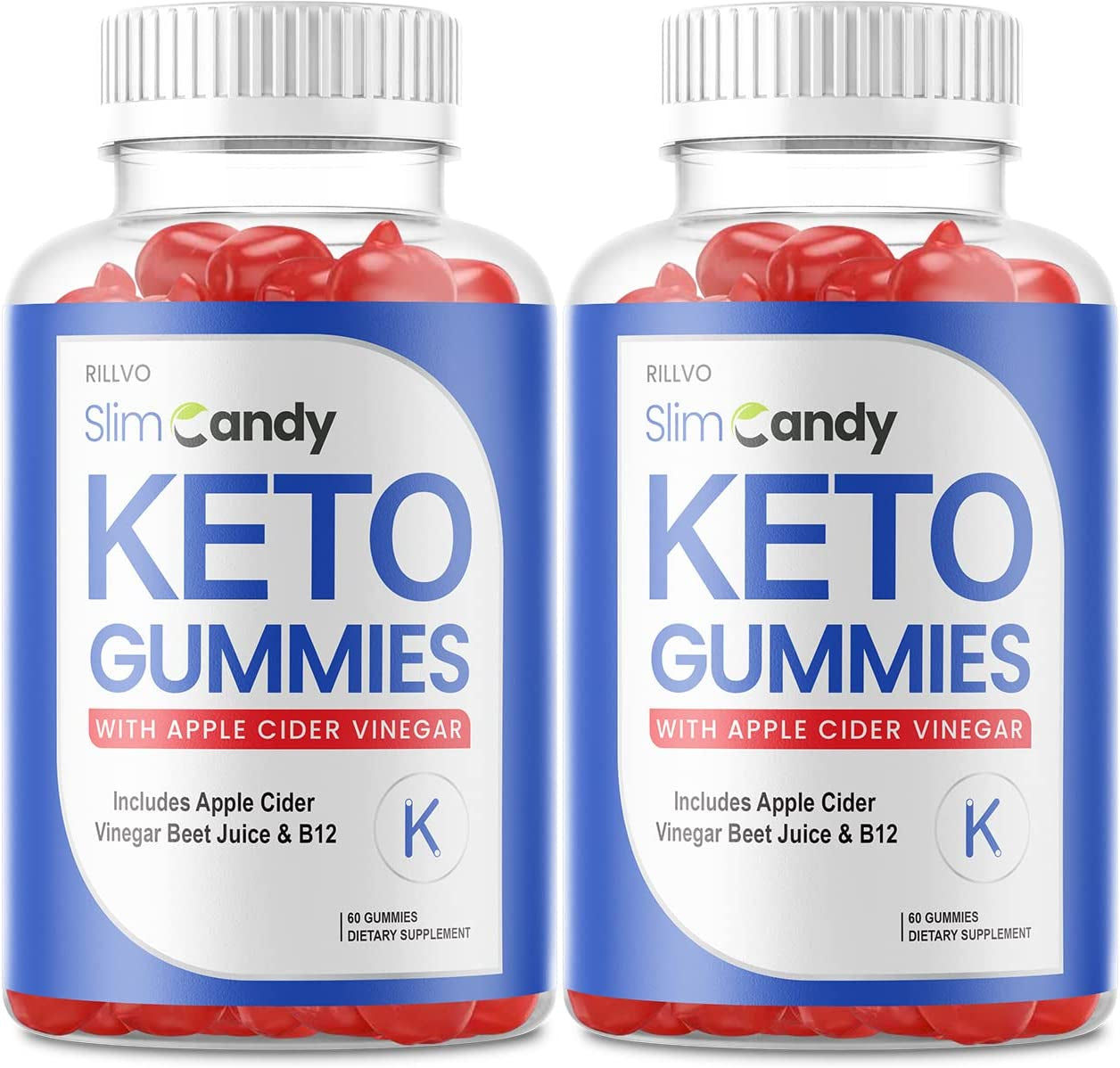 (2 Pack) Slim Candy Keto ACV Gummies Advanced Formula Slim Candy Gummies (120 Gummies)