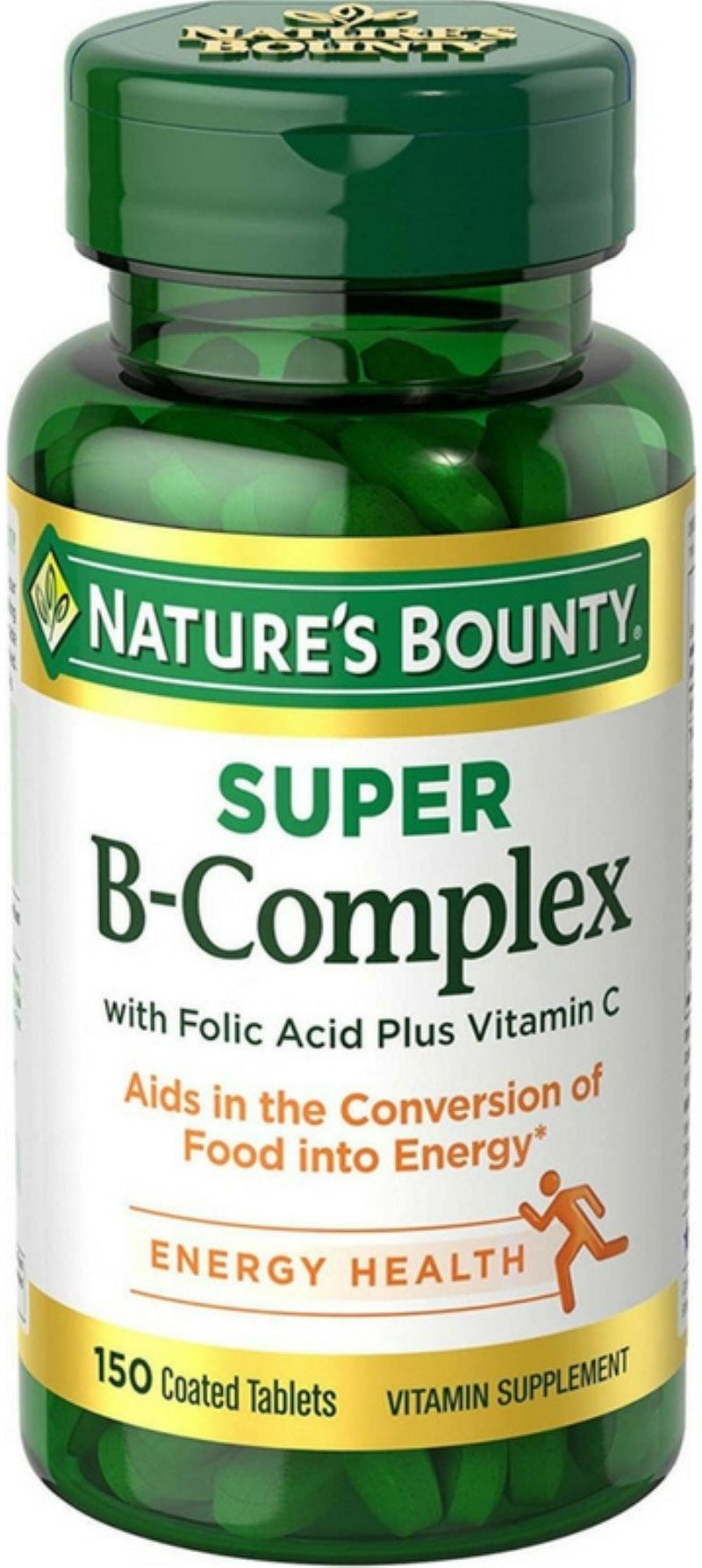 Nature'S Bounty B-Complex with Folic Acid plus Vitamin C, Tablets 150 Ea (Pack of 2)