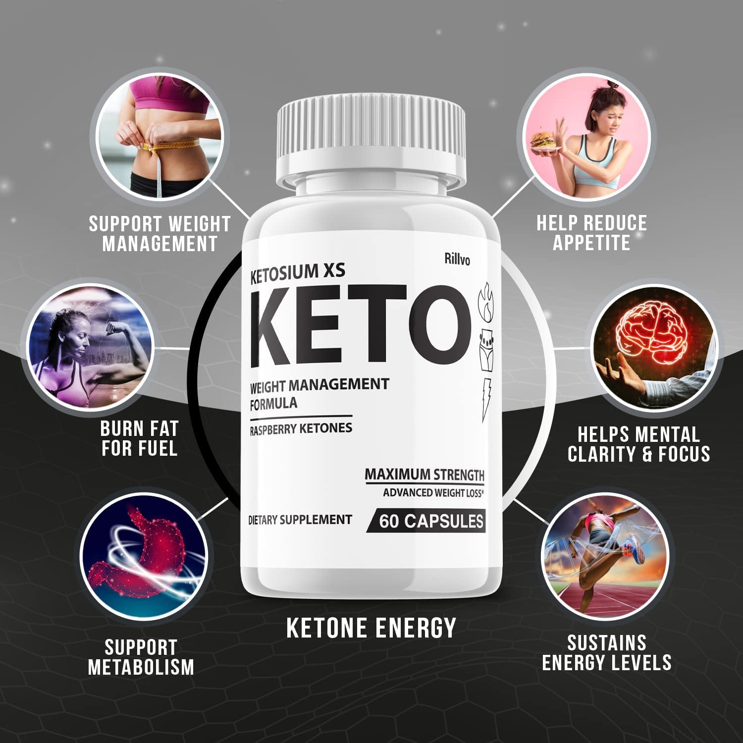 (5 Pack) Ketosium XS Weight Management Formula 800Mg Advanced Formula (300 Capsules)