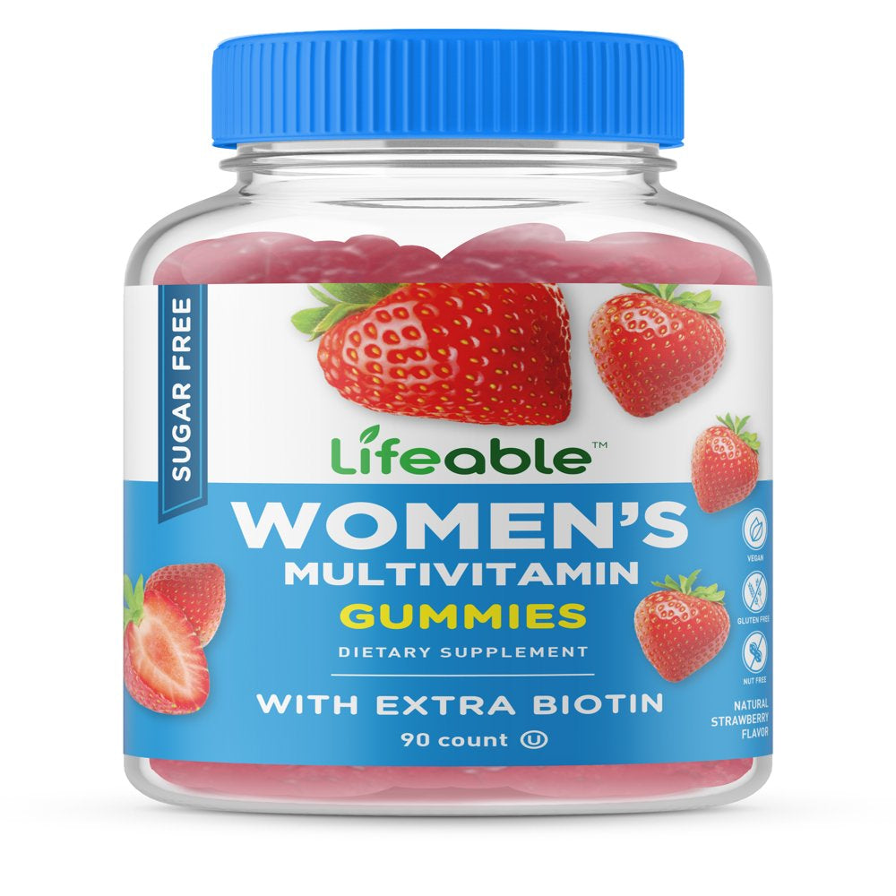 Lifeable Sugar Free Multivitamin for Women Supplement, with 21 Vitamins and Minerals, 90 Gummies