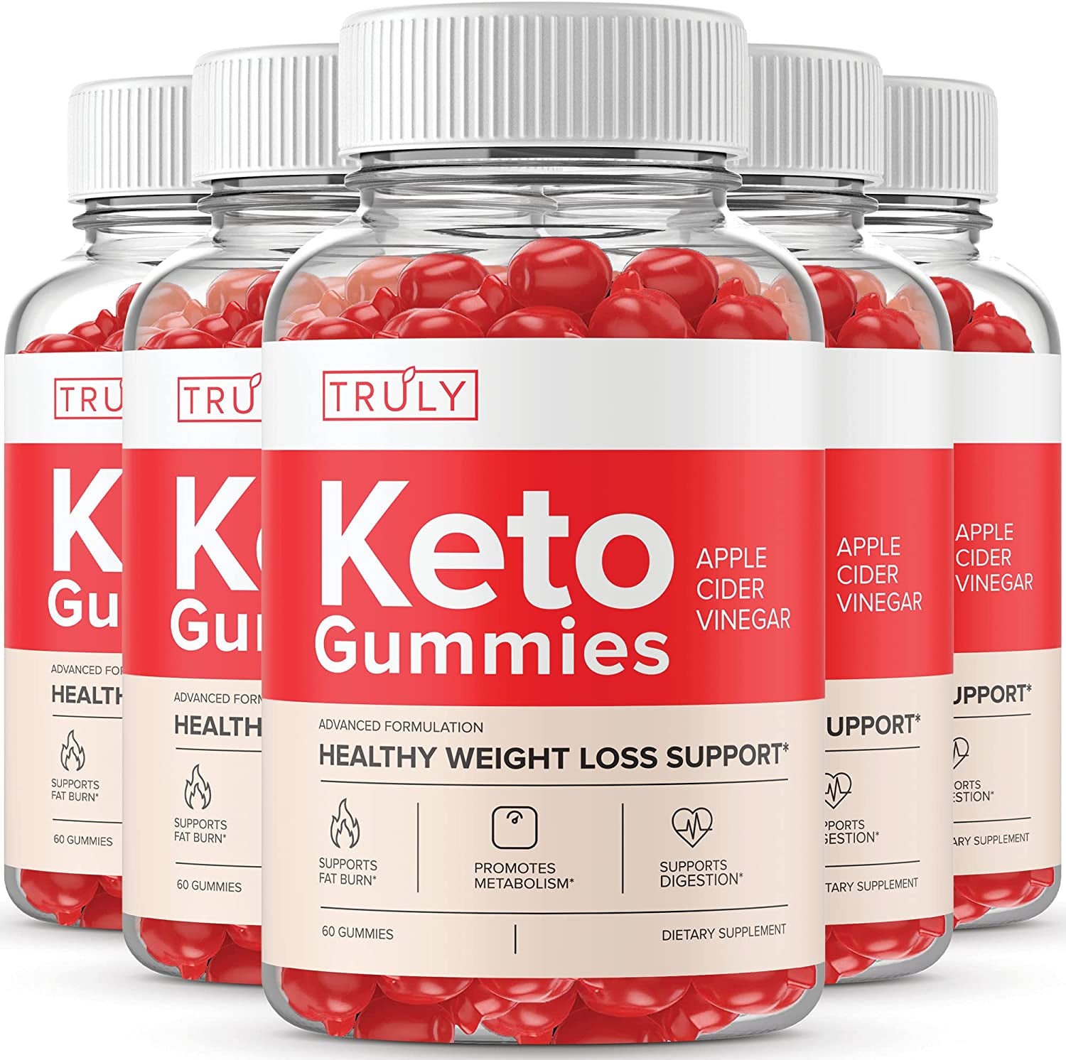 Vitaking (5 Pack) Truly Keto Gummies, Truly ACV Gummies, Truly Keto ACV Gummies, Truly ACV Keto Gummy S Gummie Improved (300 Gummies)