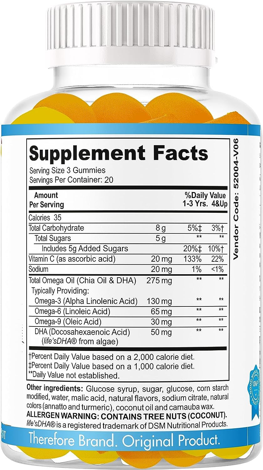 B.Focus Brain Booster Supplement for Kids, Teens, Supports Memory, Focus, Attention & Clarity, with Omega 3 & DHA | Brain Support 60 Gummy Vitamins