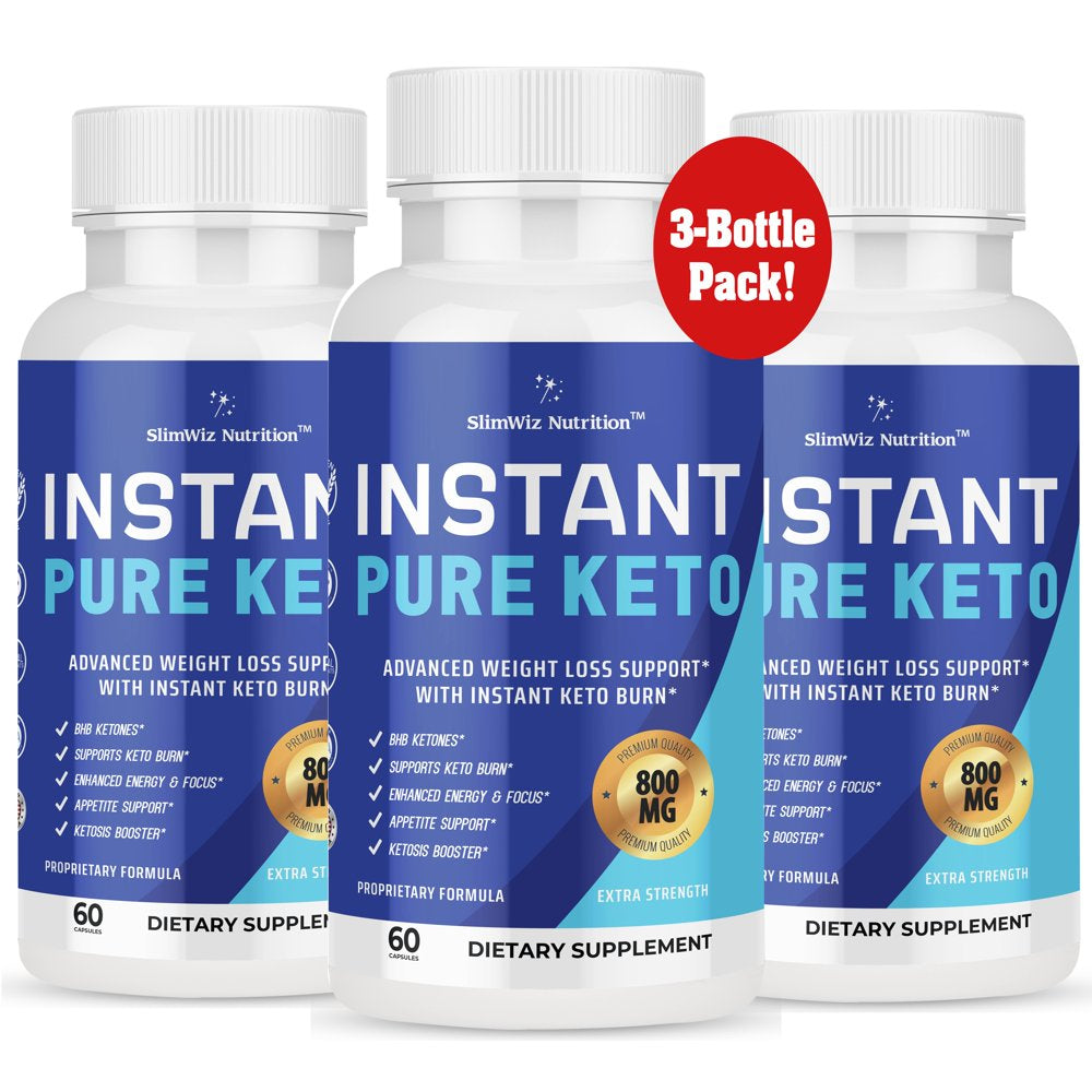 3-Pack Instant Keto Weight Loss - Fast Keto Pills to Burn Fat & Lose Unwanted Belly Fat - 1 Bottle