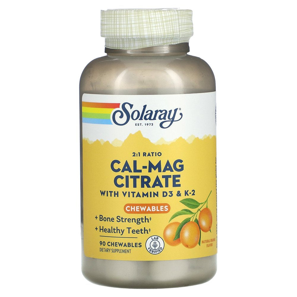 Solaray - Cal-Mag Citrate 2:1 Ratio Orange - 90 Chewables