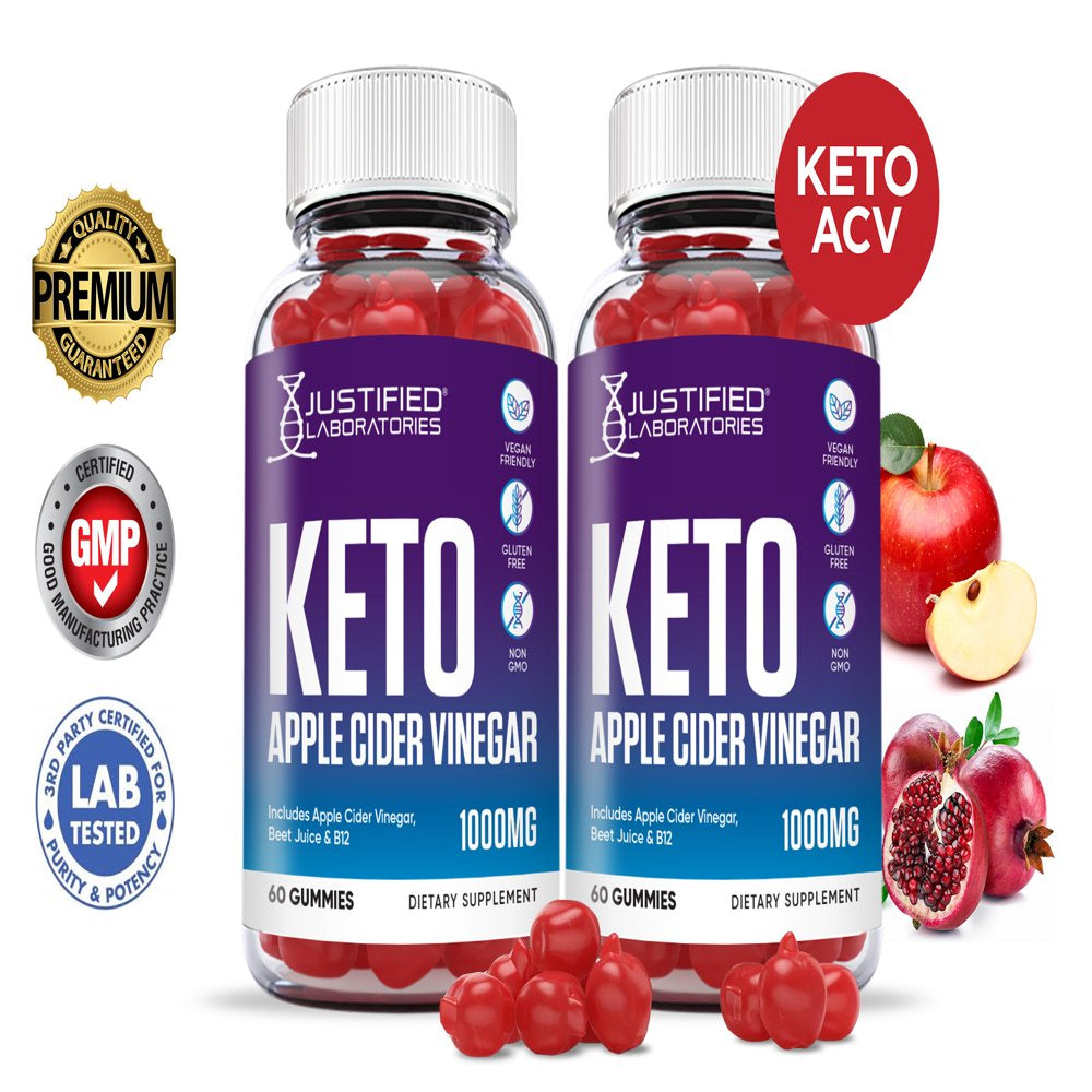 (2 Pack) Keto ACV Gummies 1000MG Dietary Supplement 120 Gummys