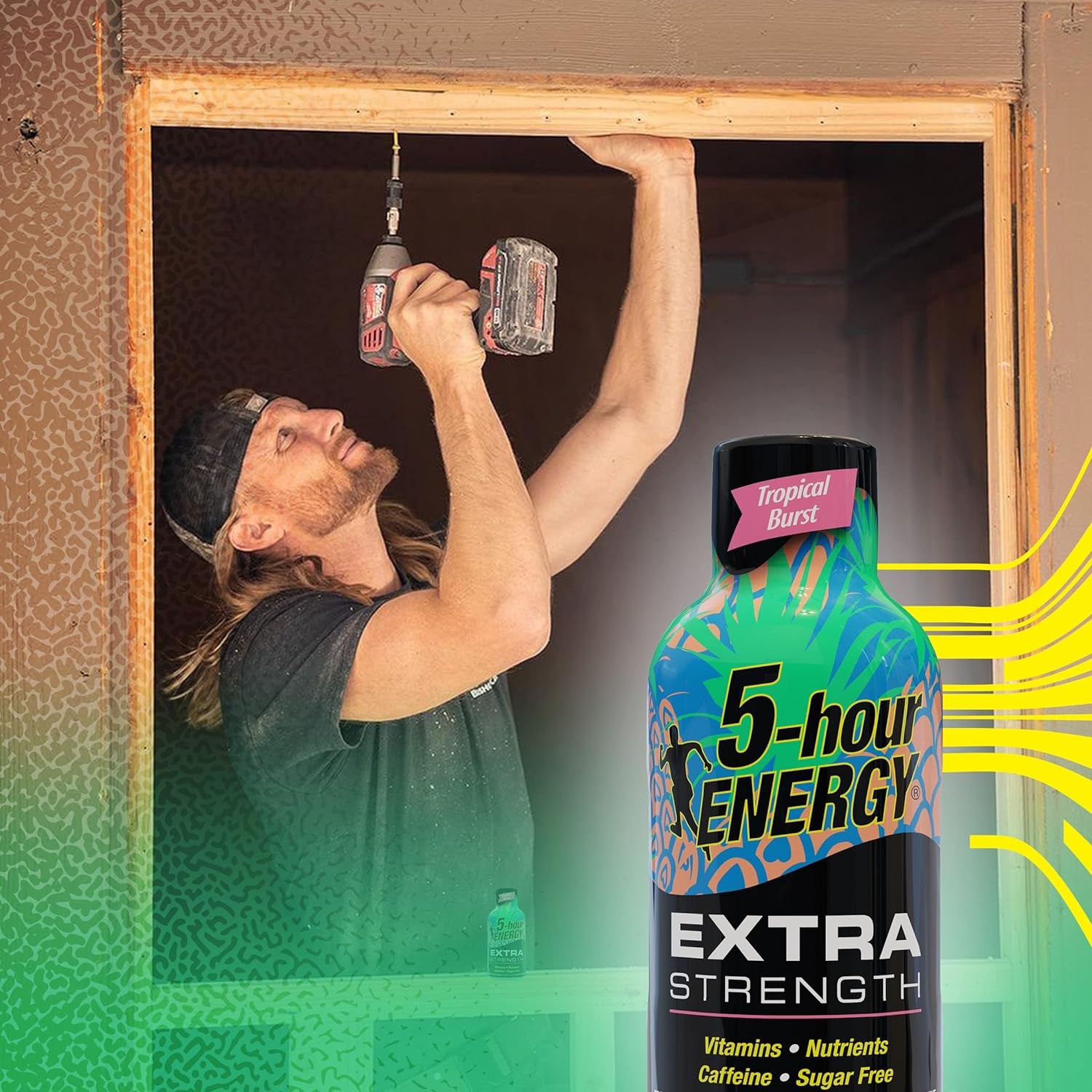 5-Hour ENERGY Shots Extra Strength | Tropical Burst Flavor | 1.93 Oz. 30 Count | Sugar Free 4 Calories | Amino Acids and Essential B Vitamins | Dietary Supplement | Feel Alert and Energized