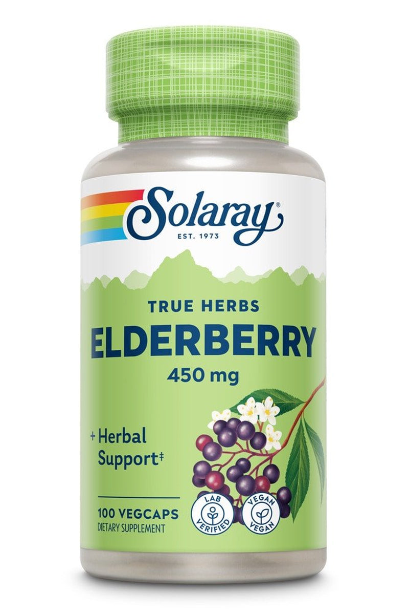 Solaray Elderberry -- 450 Mg - 100 Vegcaps