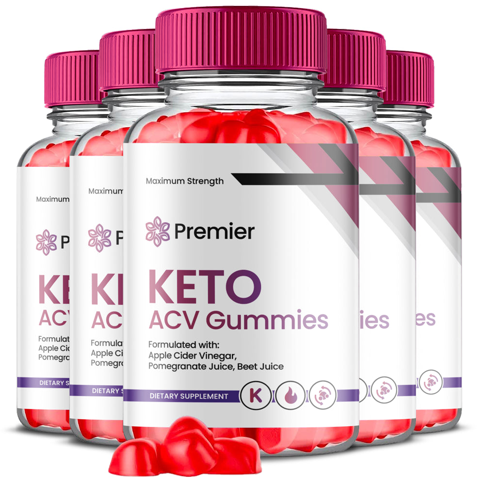 (5 Pack) Premier Keto ACV Gummies - Apple Cider Vinegar Supplement for Weight Loss - Energy & Focus Boosting Dietary Supplements for Weight Management & Metabolism - Fat Burn - 300 Gummies