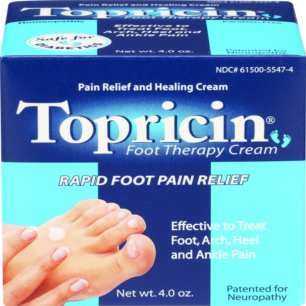 Topricin Foot Pain Relief Cream 4Oz