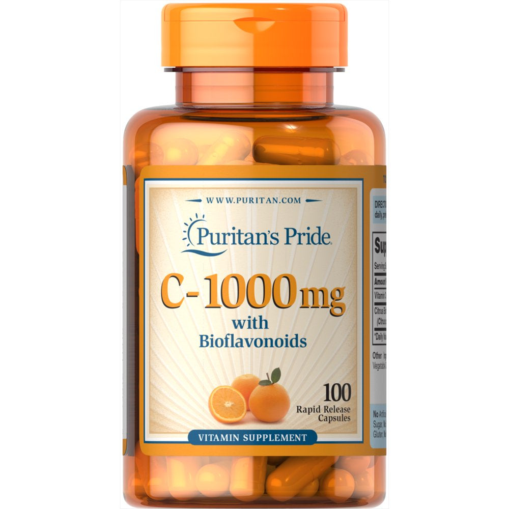 2 Pack - Puritan'S Pride Vitamin C-1000 Mg with Bioflavonoids Capsules, 100 Count