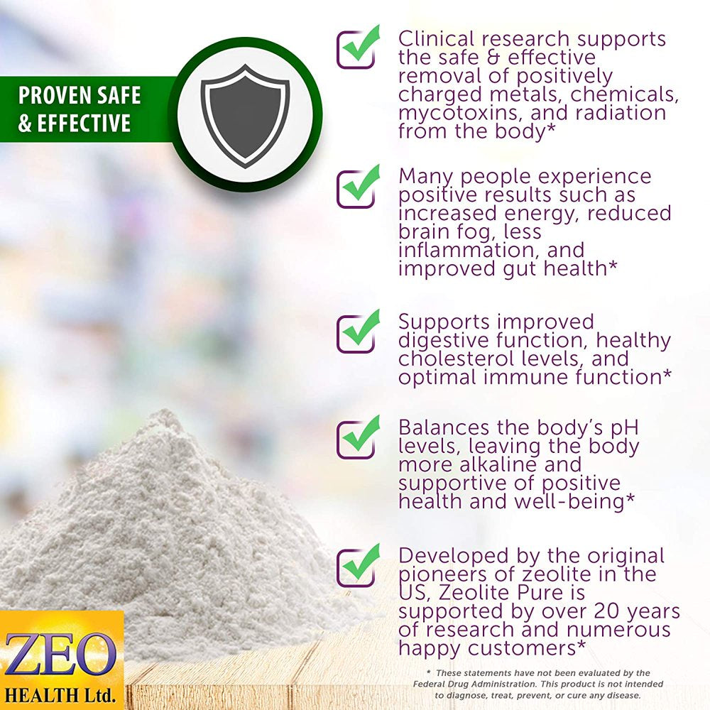 Zeolite Pure 400 Grams - Zeo Health - All Natural Mineral