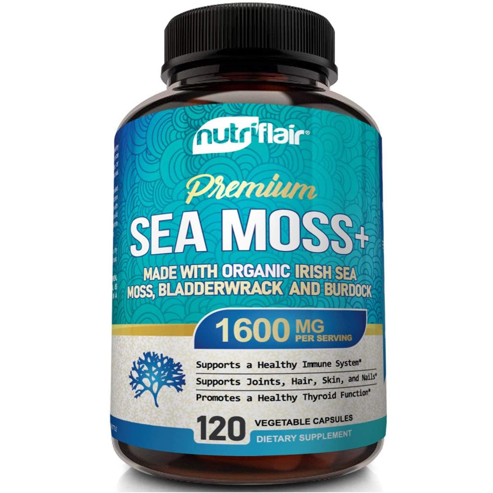 Nutriflair Sea Moss Capsules Gut Health Supplements for Women and Men 120 Pieces