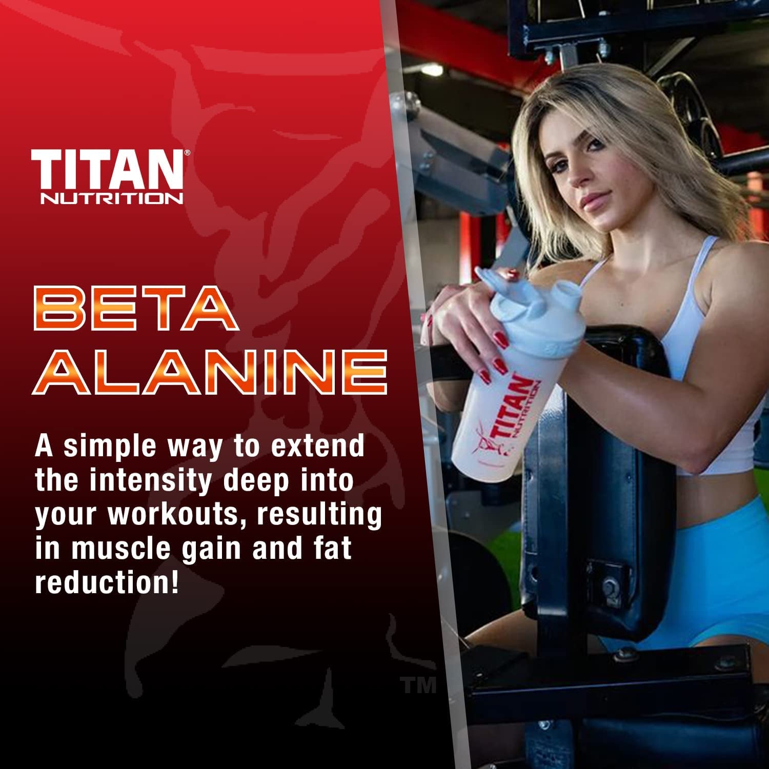 Titan Nutrition Beta Alanine, Unflavored - Preworkout Carnosine Booster for Physical Endurance, Reduce Lactic Acid & Muscle Fatigue, Support Workout Capacity for Weightlifting & High Intensity Cardio