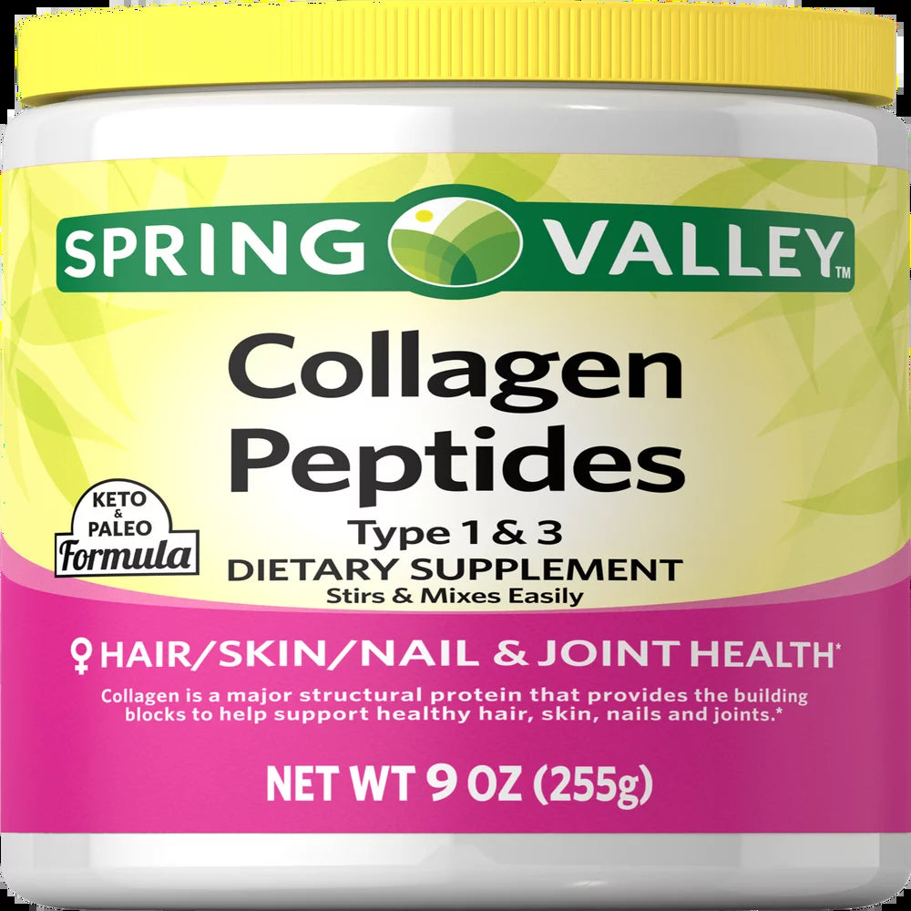 Spring Valley Collagen Peptides Type 1 & 3 Dietary Supplement, 9 Oz