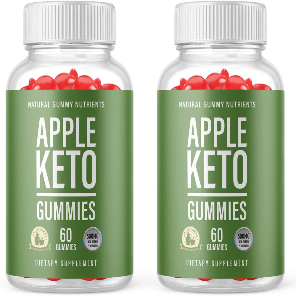 (2 Pack) Apple Keto Gummies - Supplement for Weight Loss - Energy & Focus Boosting Dietary Supplements for Weight Management & Metabolism - Fat Burn - 120 Gummies