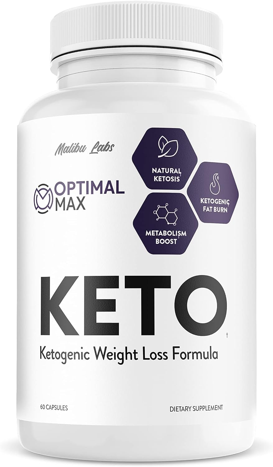 (Official) Optimal Max Keto, Advanced Formula 1300 MG, Made in the USA, (1 Bottle Pack), 30 Day Supply