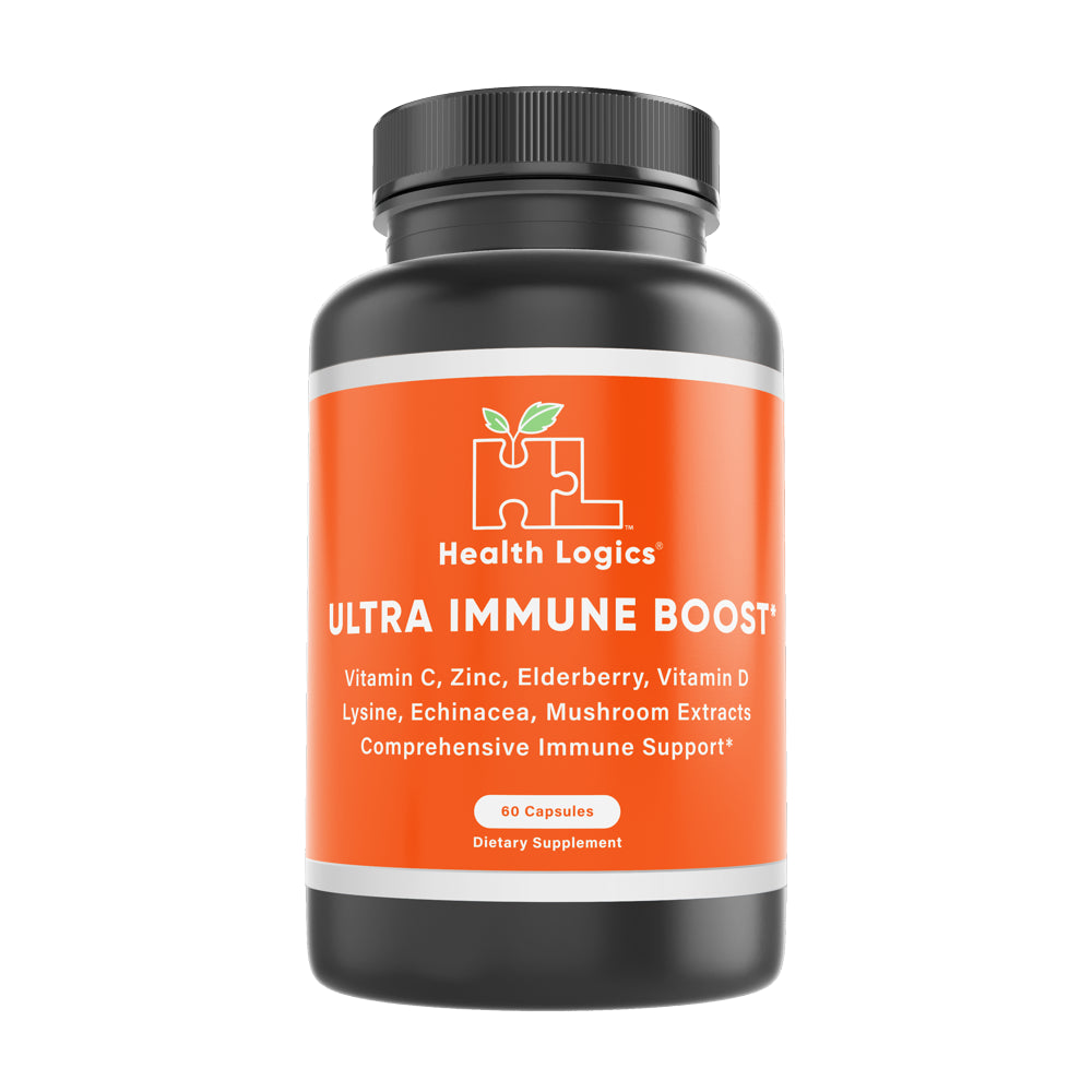 Ultra Immune Boost Capsules with Vitamin C, Zinc, Elderberry, Vitamin D, Lysine, Echinacea, and Mushroom Extracts for Immune Support- Powerful Antioxidants -60 Veggie Caps
