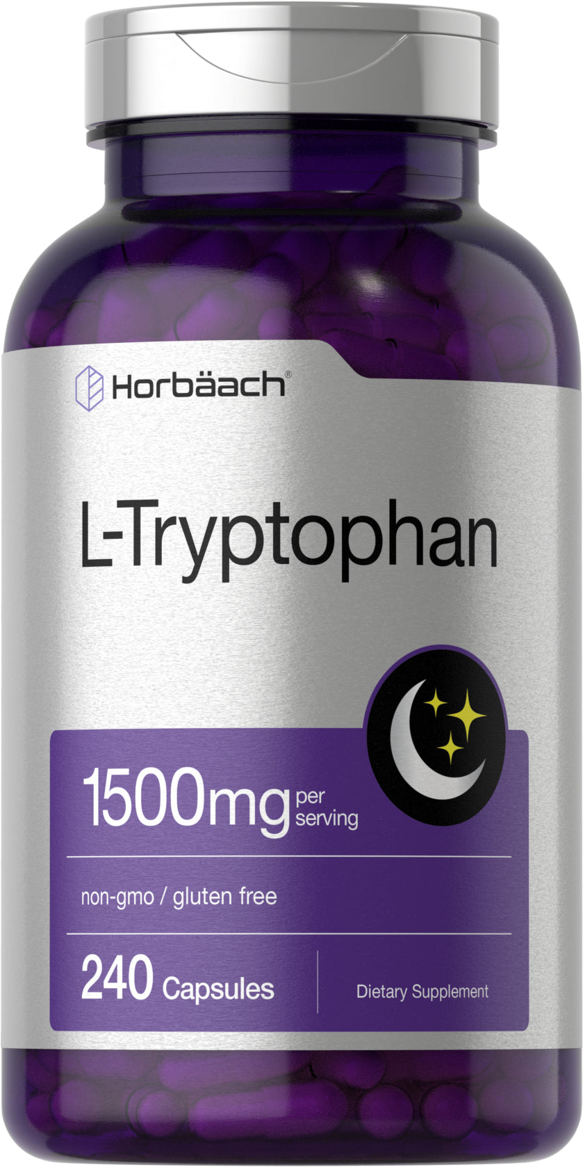 L Tryptophan 1500Mg | 240 Capsules | Extra Strength | by Horbaach