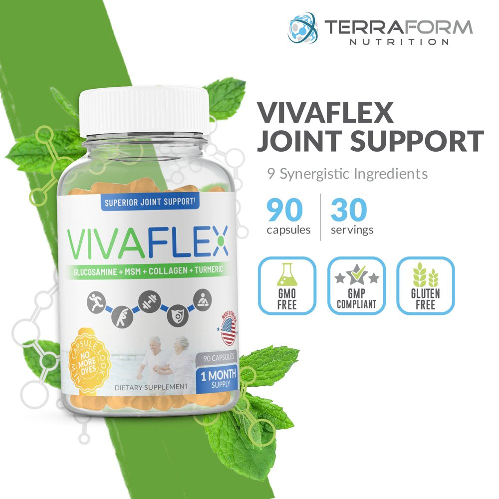 Vivaflex Superior Joint Relief Supplement – Unique Formula to Relieve Discomfort, Soothe & Rebuild Joints – 1 Month Supply