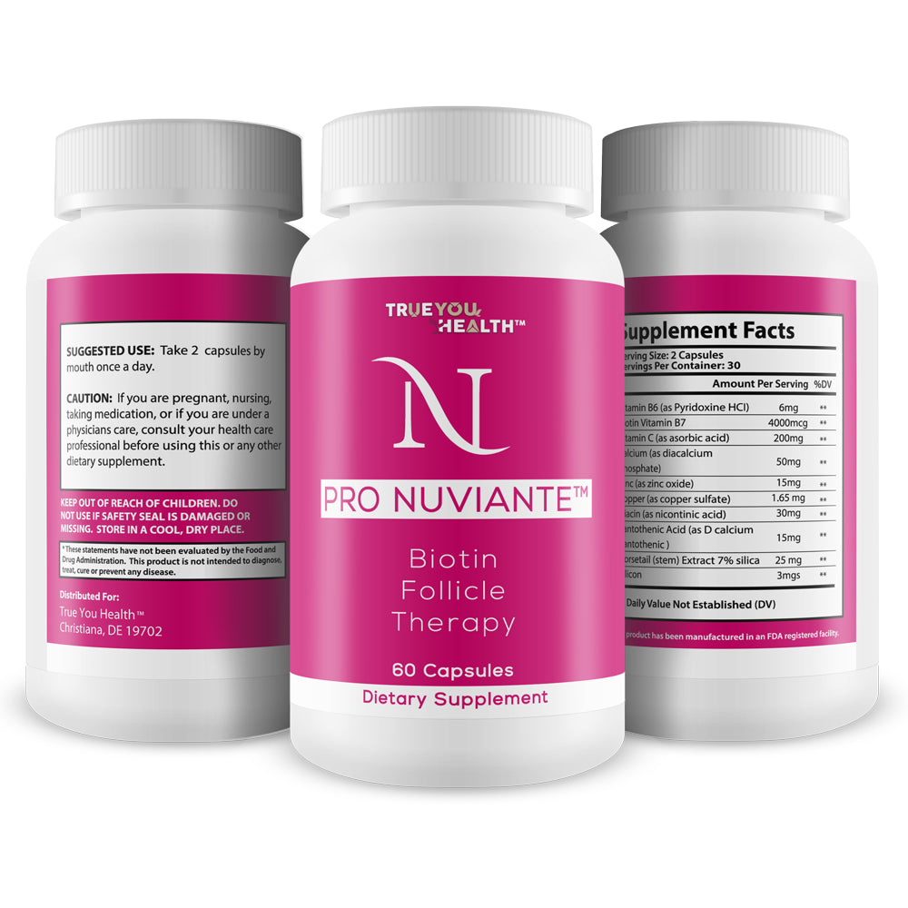 Pro Nuviante - Biotin Follicle Therapy - Support Strong, Thick, Healthy Hair Growth - Aid Blood Flow to Scalp - Boost Oxygen & Nutrient Delivery to Hair Follicles - Help Minimize Breakage & Hair Loss