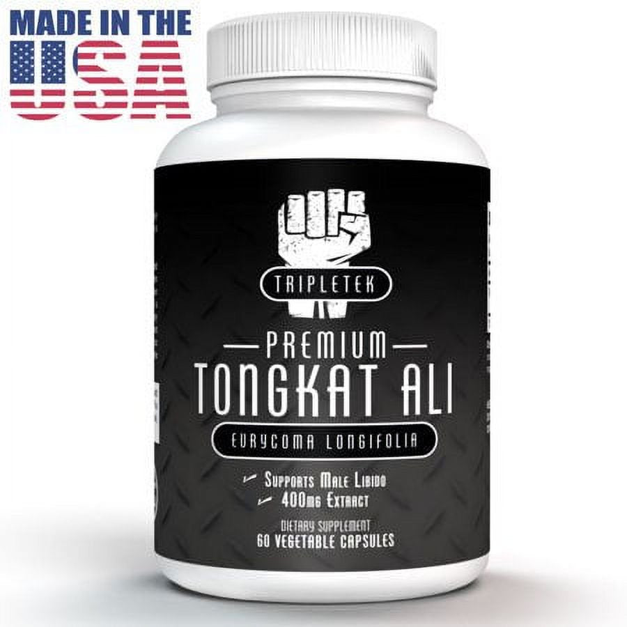 Tongkat Ali Extract - Premium Natural Testosterone Booster, Potent 400Mg to Naturally Support Low T, Libido, Lean Muscle Mass, Overall Well-Being - Aphrodisiac Rescue, 60 Vcaps