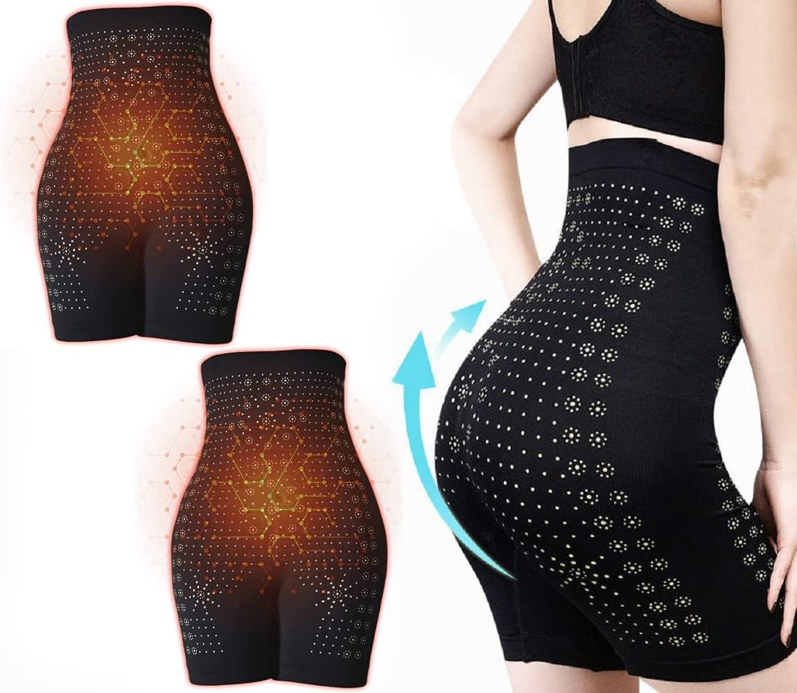 Xuyue 2Pcs Far Infrared Negative Oxygen Ion Fat Burning Tummy Control & Detox Bodysuit, Graphene Honeycomb Vaginal Tightening & Body Shaping Briefs for Women