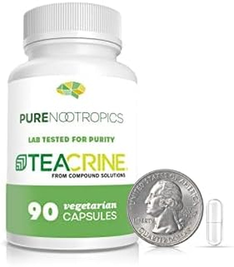 Theacrine (Teacrine) 100 Mg Veg Capsules | 90 Count | Non Habit Forming Energy Supplement | Caffeine Alternative | Mental, Physical, Motivation, and Focus Enhancer Pills