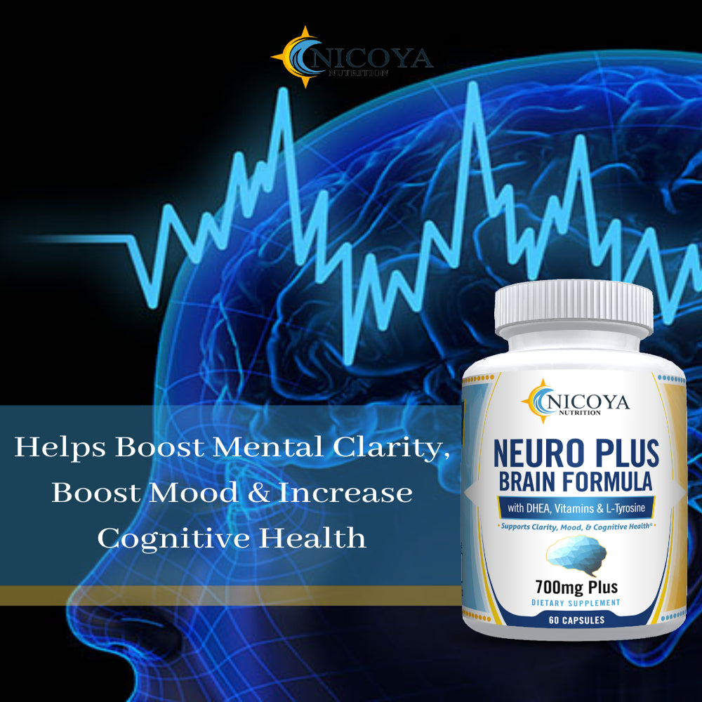 Nicoya Nutrition Neuro plus Brain Formula & Focus 60Ct, Healthy Memory Function, Clarity Nootropic Supplement 60 Capsules