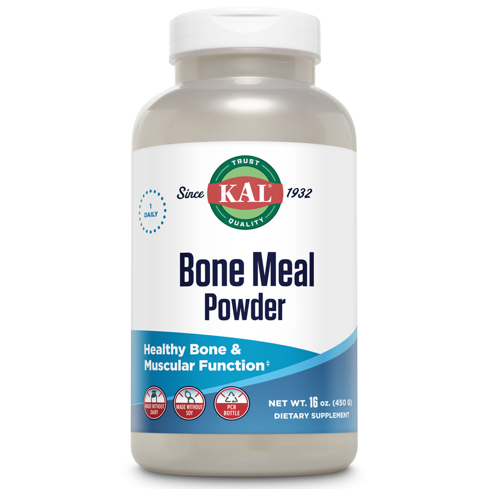 KAL Bone Meal Powder | Sterilized & Edible Supplement Rich in Calcium, Phosphorus, Magnesium | for Bones, Teeth, Nerves, Muscular Function (16Oz)