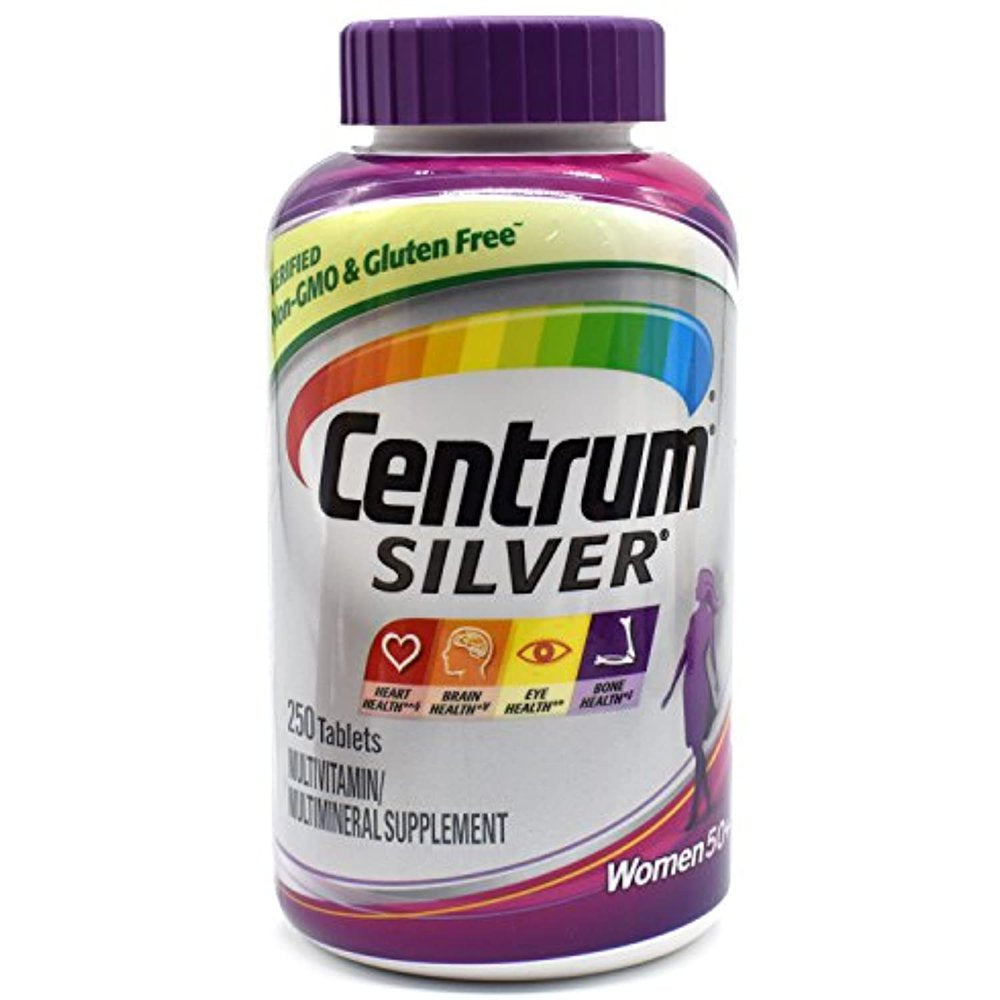 Centrum Silver Women'S 50+ Multivitamin and Multimineral Supplement Tablets, 250 Ct.