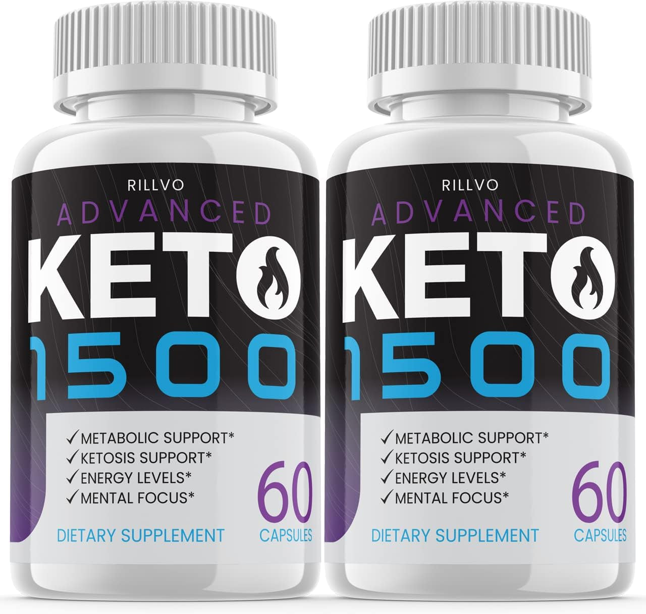 (2 Pack) Advanced Keto 1500 Advanced Ketogenic Formula (120 Capsules)